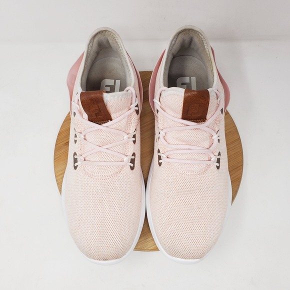 Footjoy Golf Shoes Womens 9 M Flex‎ Coastal Pink Lace Up Sneaker Spikeless - Picture 4 of 12